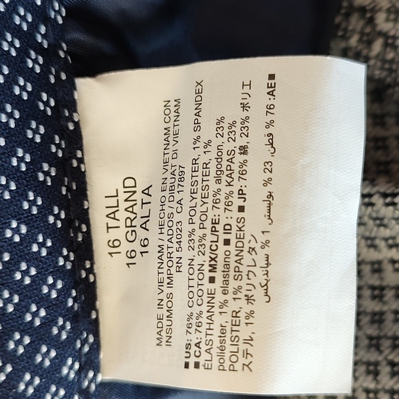 Old Navy Harper Mid Rise Blue and White Pants Size 16 Tall - Picture 6 of 6